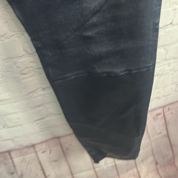 J. Crew Collections Full Leather ladies stunning pull on blue  pants size 16 - Picture 4 of 8
